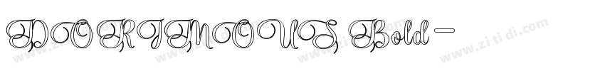 DORIMOUS Bold字体转换